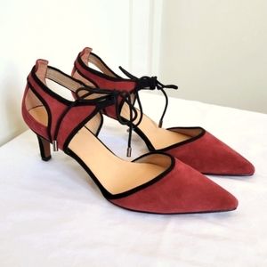 Franco Sarto Suede Kitten Heels Pumps